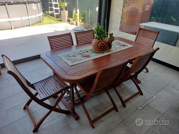 Tavolo da esterno in Teak