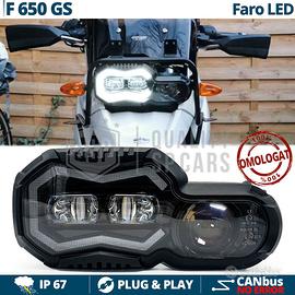 FARO LED Per BMW F 650 GS OMOLOGATO Luce Bianca