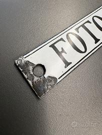 Targhetta smaltata fotografo