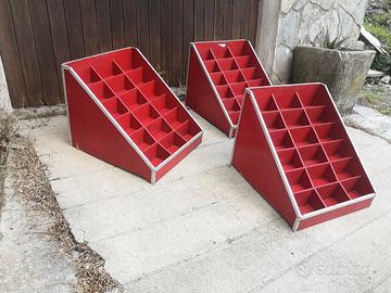 3 espositori gemelli vintage 