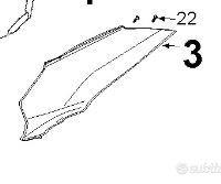 Fianco SX Peugeot Belville 125 bianco