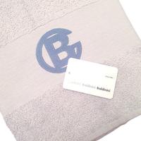 Baldinini telo bagno grigio perla logo 140x75 cm