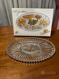 Vassoio da aperitivo in vetro excalibur