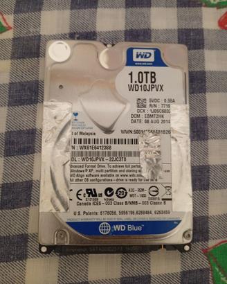 Hard disk WD 1tb 2.5 portatile