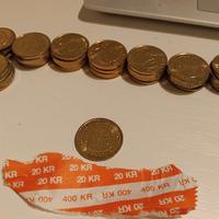 Lotto di 41 monete da 20 Corone Danesi FDC