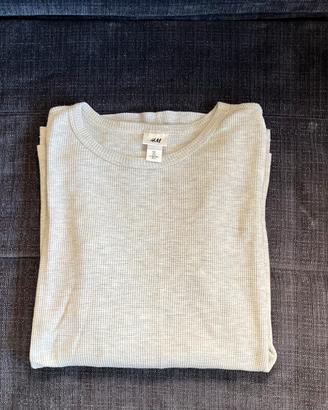 Maglia a maniche lunghe H&M grigio chiaro taglia L
