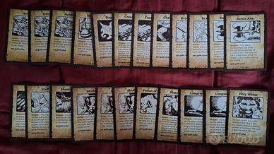HeroQuest carte equipaggiamento completo inglese