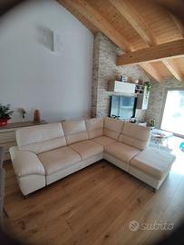 Divano angolare in tessuto scomponibile