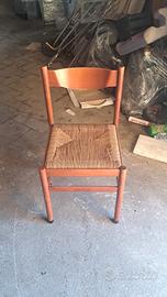 sedie legno e paglia circa 20 pezzi 