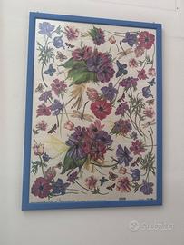 Quadro poster fiori e farfalle