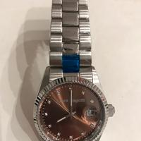 Orologio da polso acciaio con strass