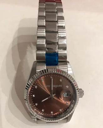 Orologio da polso acciaio con strass