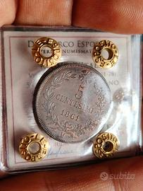 5 CENTESIMI 1861 MILANO  FDC PERIZIATO