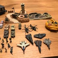 Micromachines militari e guscio Mighty Max