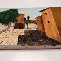 Quadro CALI paesaggio città olio su tela 20x30