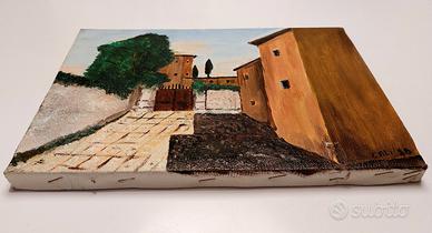 Quadro CALI paesaggio città olio su tela 20x30