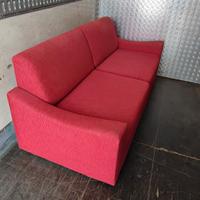 Divano 3 posti fisso in tessuto 
