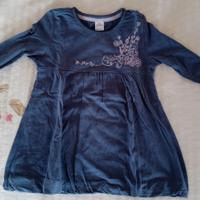 10) Vestito blu maniche lunghe bambina