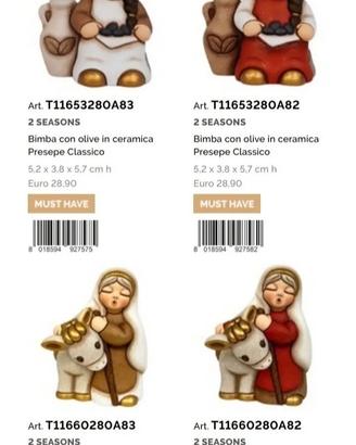 THUN ,NOVITÀ 5 PEZZI PERSONAGGI del PRESEPE 2026