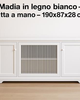 Madia in legno bianco – fatta a mano