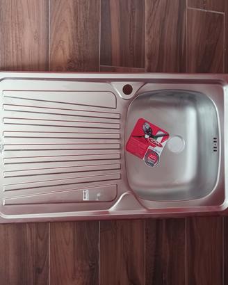 LAVELLO PER CUCINA MONOVASCA ACCIAIO INOX NUOVO