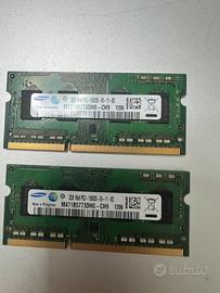 Ram Samsung DDR3  4gb (2x2gb )SO-So-Dimm 1333Mhz