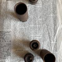 Due vasetti portamatite in ferro WW2 inerti gwr.30