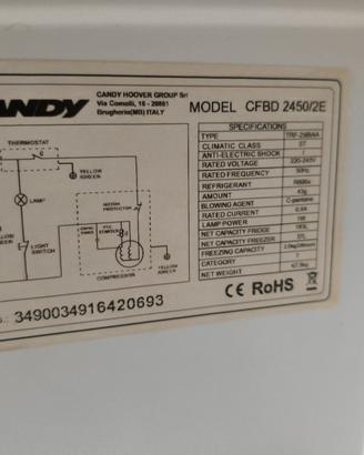 frigorifero Candy Incasso CFBD 2450/2E