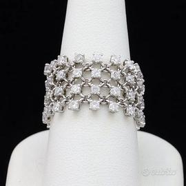 ANELLO FASCIA MORBIDA IN ORO 18 KT BRILLANTI
