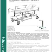 Letto ospedaliero lettino barella c120025 disabili