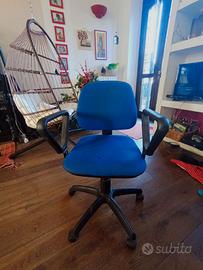 Sedia per Scrivania Blu - 5 Razze