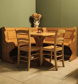 SET TAVOLO + GIROPANCA IN PINO