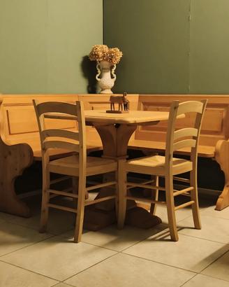 SET TAVOLO + GIROPANCA IN PINO