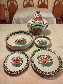 servizio piatti ceramica toscana