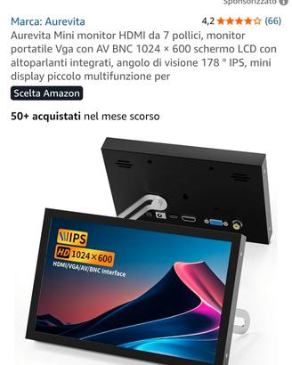 Monitor 7 pollici 75 hz