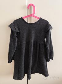Vestito elegante da bambina nero glitter – 5/6 ann