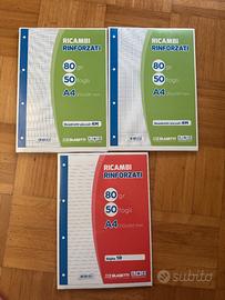 Confezione fogli ricambi rinforzati