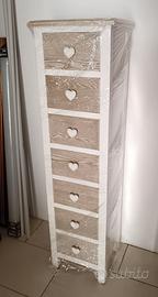 CASSETTIERA IN LEGNO STILE SHABBY