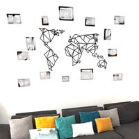 Arte murale in metallo mappa del mondo