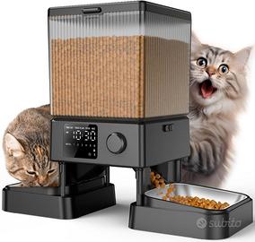 Distributore Cibo Gatti 5L Ciotola Acciaio