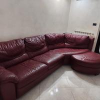 Divano angolare in pelle Natuzzi 