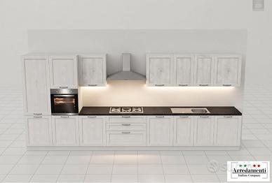 CUCINA MODERNA LINEARE  VINTAGE+ ELETTRODOMESTICI