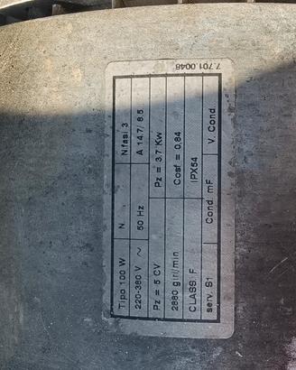 Motore elettrico 3.7 kW 