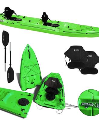 Kayak componibile Split 2 verde biposto monoposto