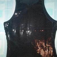 Top glitterato donna