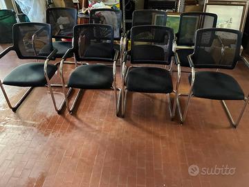 8 sedie da ufficio Dauphin di design, usate