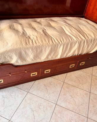 Letto singolo mogano vecchia marina
