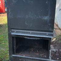 Camino  a Legna con vetro - Ventilato Angolare