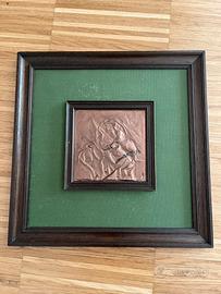 Quadro su lastra rame vintage
