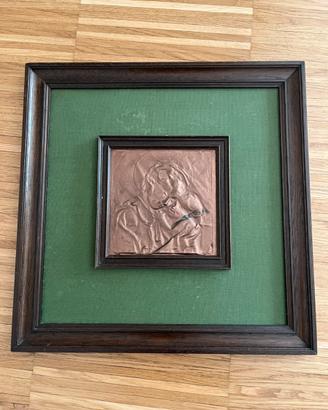 Quadro su lastra rame vintage